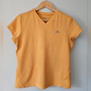 Y2K orange Adidas V-neck shirt